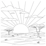coloriage Afrique et découpage à imprimer