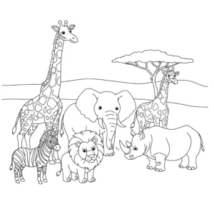 coloriage Afrique a telecharger