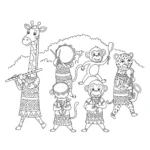 coloriage Afrique à imprimer gratuitement