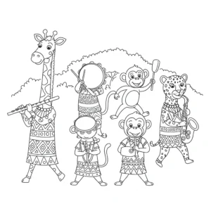 coloriage Afrique à imprimer gratuitement