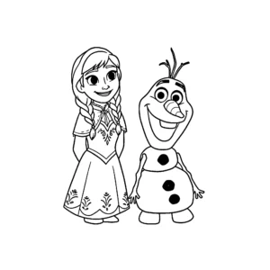 image pour coloriage Anna enfant