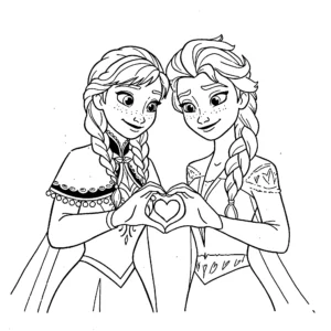 coloriage Anna pour enfant de à imprimer