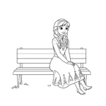 coloriage Anna pour enfant de 10 ans
