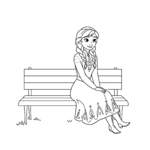 coloriage Anna pour enfant de 10 ans