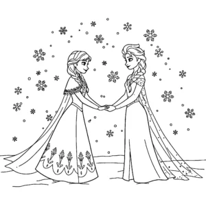 coloriage Anna pour enfants a imprimer