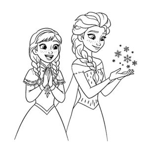 coloriage Anna pour bebe a imprimer