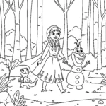 coloriage Anna à imprimer gratuitement