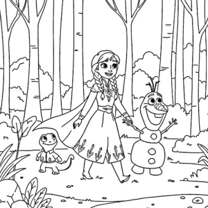 coloriage Anna à imprimer gratuitement