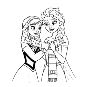 coloriage Anna a colorier en ligne