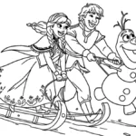 coloriage Anna et apprentissage