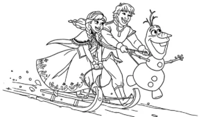 coloriage Anna et apprentissage