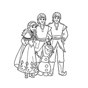 coloriage Anna pour enfant gratuit