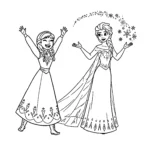 coloriage Anna a dessiner et imprimer