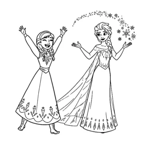coloriage Anna a dessiner et imprimer