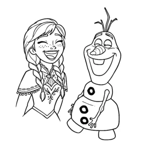coloriage Anna pour enfant de 3 ans