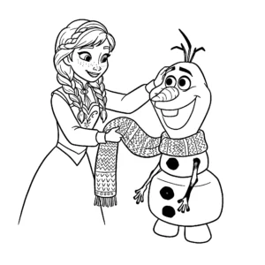 coloriage Anna à imprimer