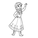 coloriage Anna pour enfant de à imprimer