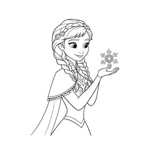 coloriage Anna pour enfant de 3 ans