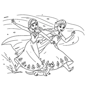 coloriage Anna en ligne pour enfant