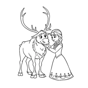 coloriage Anna à imprimer a4