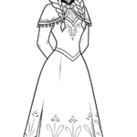 coloriage Anna gratuit pour enfants