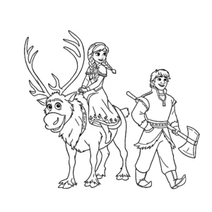 coloriage Anna à imprimer pdf