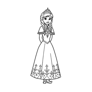 coloriage Anna et dessin a imprimer