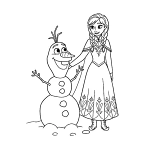 coloriage Anna a dessiner en ligne