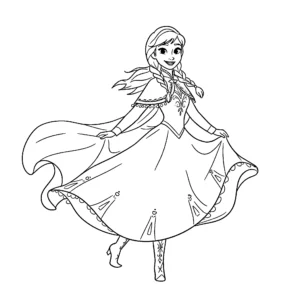coloriage Anna pour bebe a imprimer