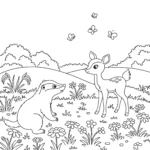 coloriage Blaireau à imprimer pour enfant de 7 ans