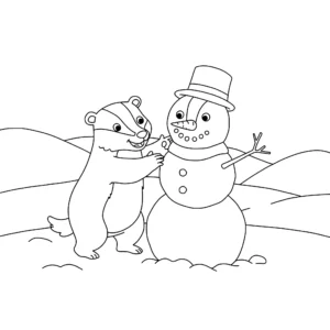 coloriage Blaireau à imprimer pour enfant de 8 ans