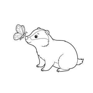 coloriage Blaireau gratuit pour enfants