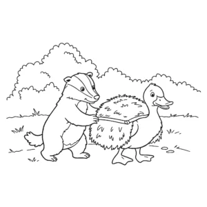 coloriage Blaireau pour enfants à imprimer