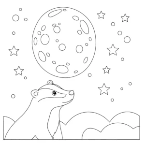 a imprimer coloriage Blaireau gratuit