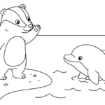 coloriage Blaireau pour enfant