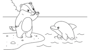 coloriage Blaireau pour enfant
