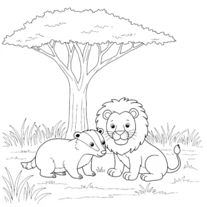 coloriage Blaireau à imprimer pour enfant de 8 ans