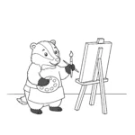 coloriage Blaireau a colorier en ligne gratuitement
