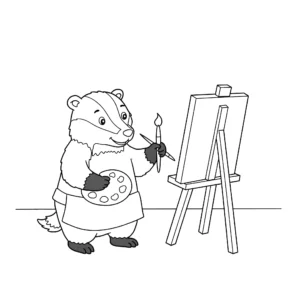 coloriage Blaireau a colorier en ligne gratuitement