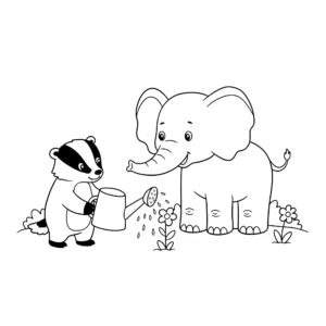 coloriage Blaireau à imprimer pour enfant de 10 ans