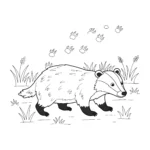 coloriage Blaireau pour enfants a imprimer