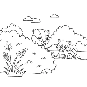 imprimer coloriage Blaireau gratuit