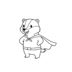 coloriage Blaireau pour enfant de 6 ans