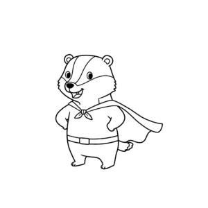 coloriage Blaireau pour enfant de 6 ans