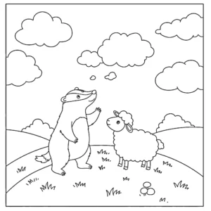 coloriage Blaireau pour enfant de à imprimer