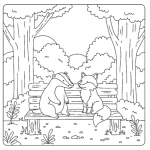 image pour coloriage Blaireau enfant