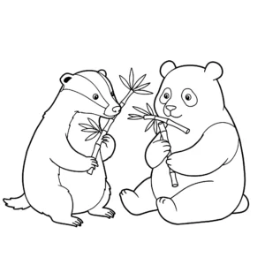 coloriage Blaireau d
