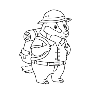 coloriage Blaireau a colorier en ligne gratuitement
