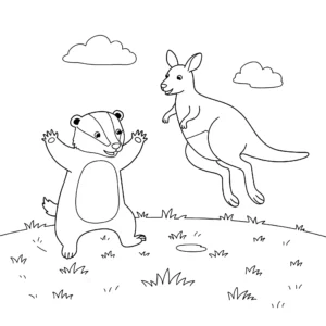 coloriage Blaireau à imprimer pdf