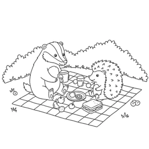 coloriage Blaireau pour enfant de 6 ans
